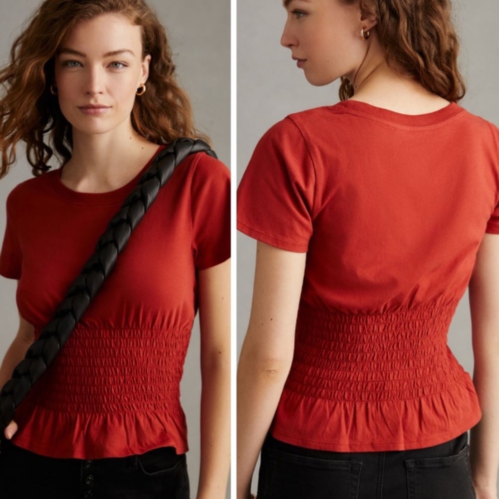 Maeve Anthropologie Smocked Blouse Size XXS